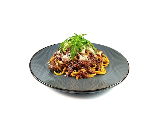 S trhaným hovězím masem