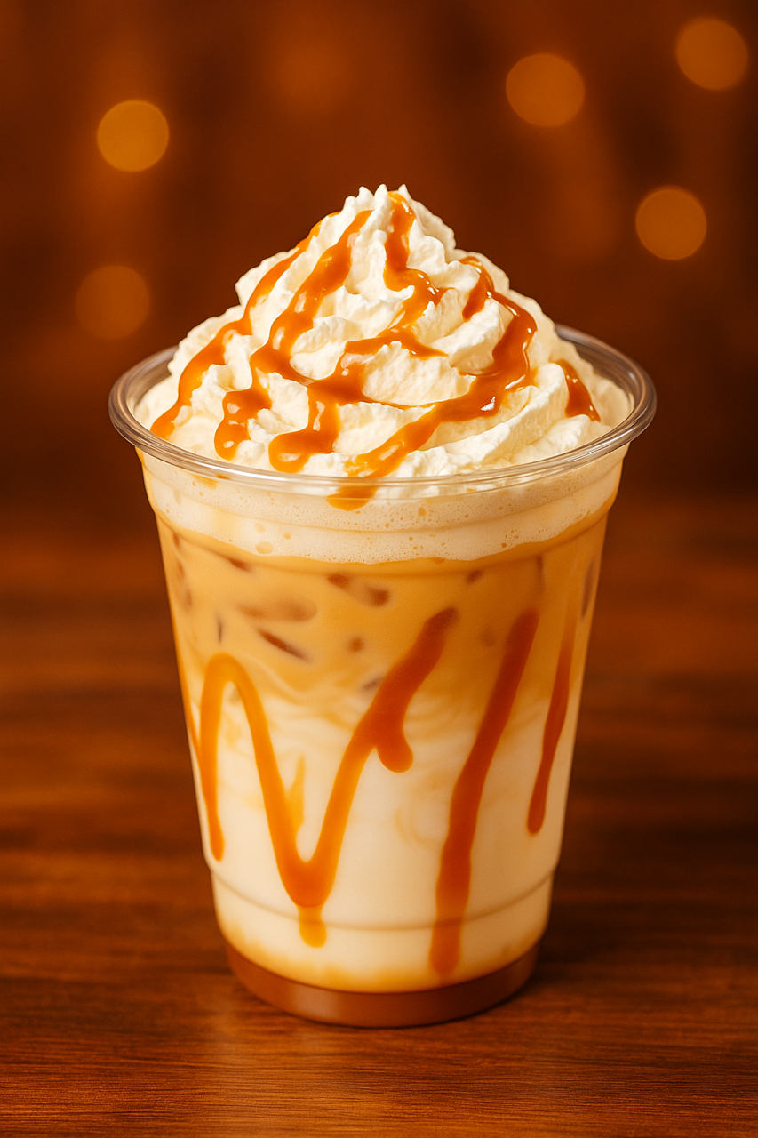 Ledová káva karamel se šlehačkou 400ml
