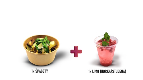 1x špagety 1x nápoj
