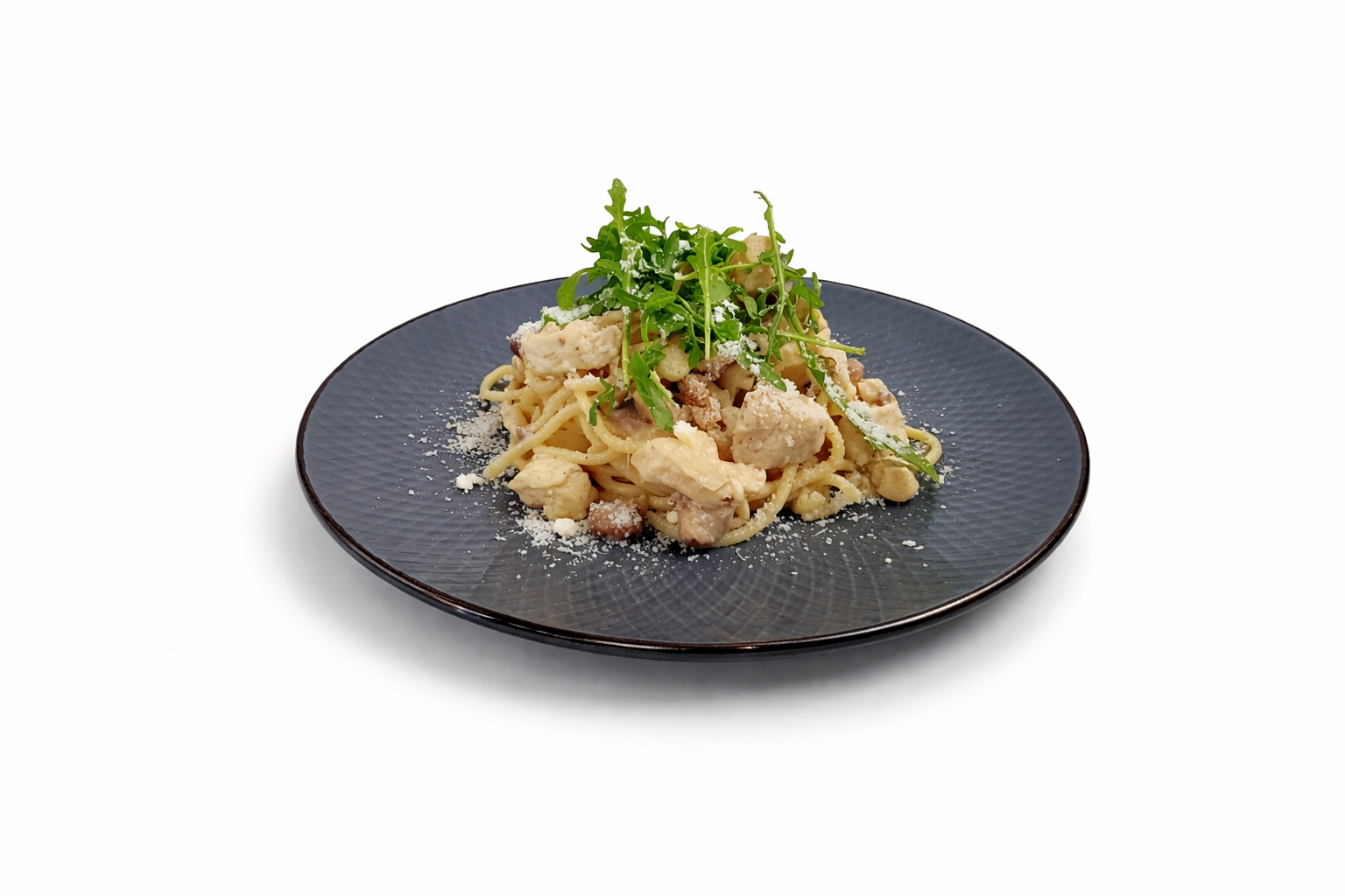 S houbovou omáčkou a kuřecím masem