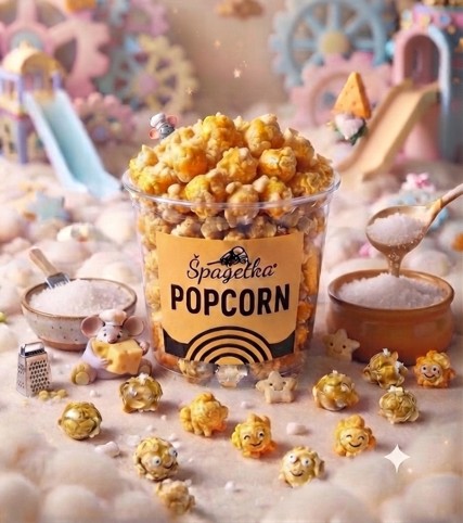 Piccolino popcorn se solí