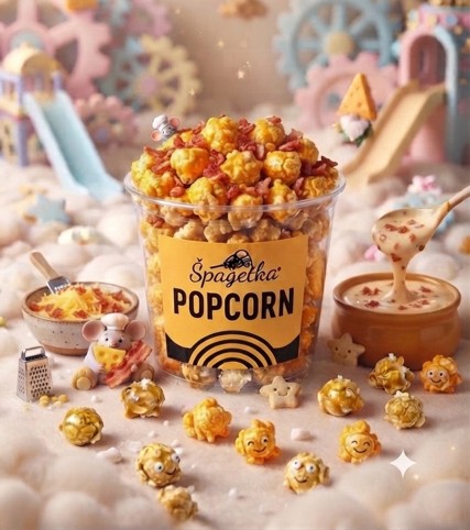 Piccolino popcorn sýr a slanina